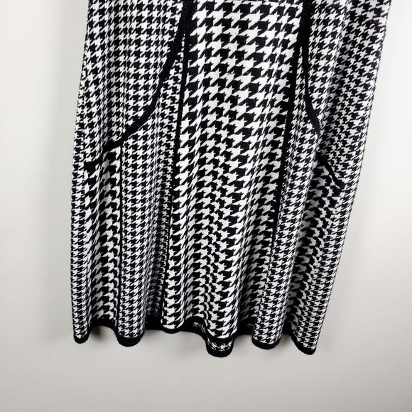 Lane Bryant Black White Houndstooth Dress 22/24 - Picture 5 of 13